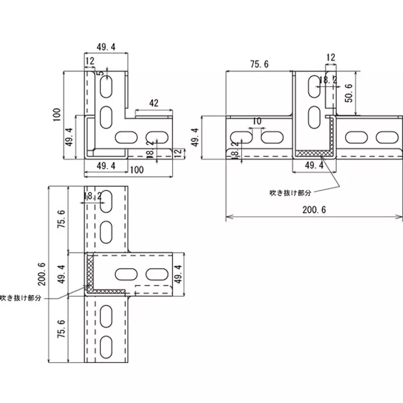 kameda-denki-multi-angle-connector-steel-sheet-hot-dip-galvanizing-materialfinish-un-5-zn