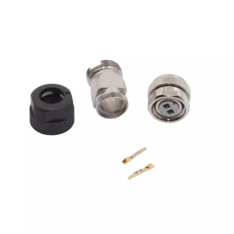 Mitsubishi Electric Electromagnetic Brake Connector Set Screw & Straight Type Black and Silver Color for HG-SN/SR, HK-ST/RT Motor, MR-BKCNS2