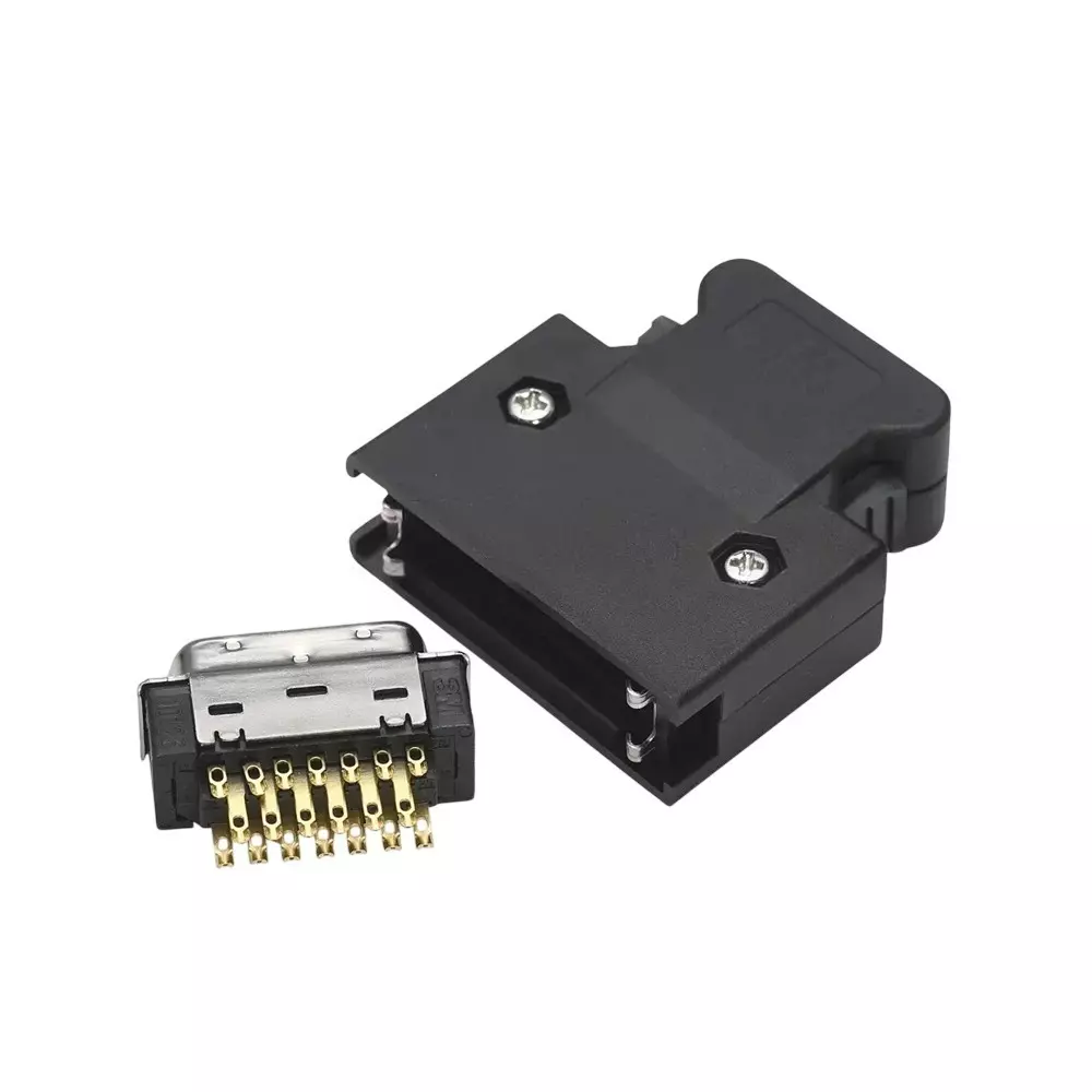 Mitsubishi Electric Connector Set Black Color Metal & Plastic Body for MR-E Series Servo Amplifiers, MR-ECN1 (Pack of 20)