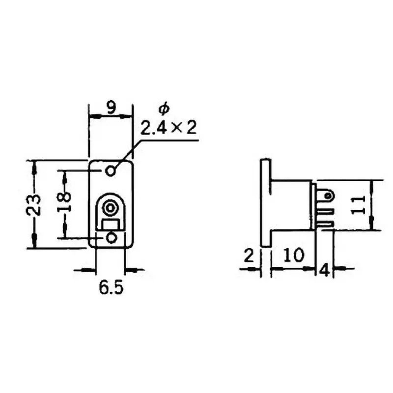 MARUSHIN ELECTRIC DC Jack DC12 V Rated Voltage Straight 0.5 Amp Rated Current, MJ-181MSA (Pack of 10)