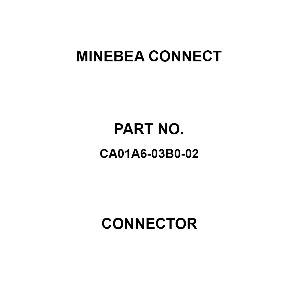 Minebea Connect Connector 250 V Rated Voltage 2 max. Rated Current 10 mΩ max. Contact Resistance, CA01A6-03B0-02 (Pack of 1000)