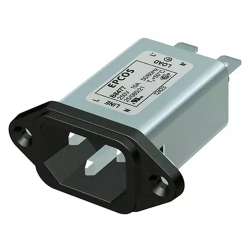 Epcos B84771 Series Panel Mount IEC Inlet Filter 16 Amp 250 V AC/DC, B84771M0016A000 (Pack of 30)