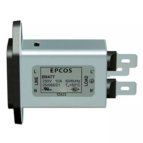 Epcos B84771 Series Panel Mount IEC Inlet Filter 16 Amp 250 V AC/DC, B84771M0016A000 (Pack of 30)