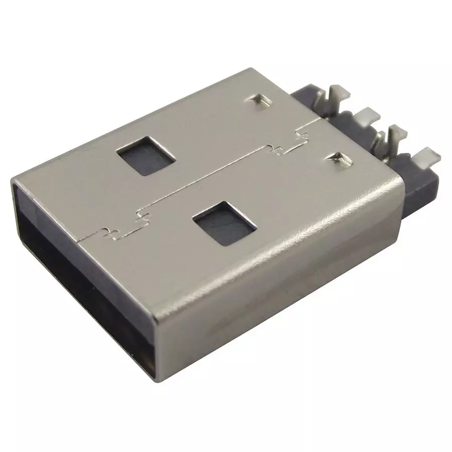 MULTICOMP PRO USB Connectors USB, 2.0 TYPE A, PLUG, SMT, MC32604 (Pack of 5)