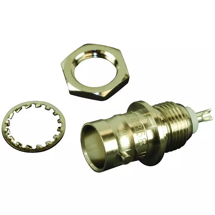 AMPHENOL RF RF Connectors RF/COAXIAL BNC BULKHEAD JACK STR 50 OHM SOLDER, 031-236.