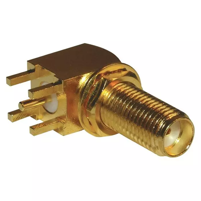 AMPHENOL RF RF Connectors RF COAXIAL, SMA, RIGHT ANGLE JACK, PCB, 132203-12