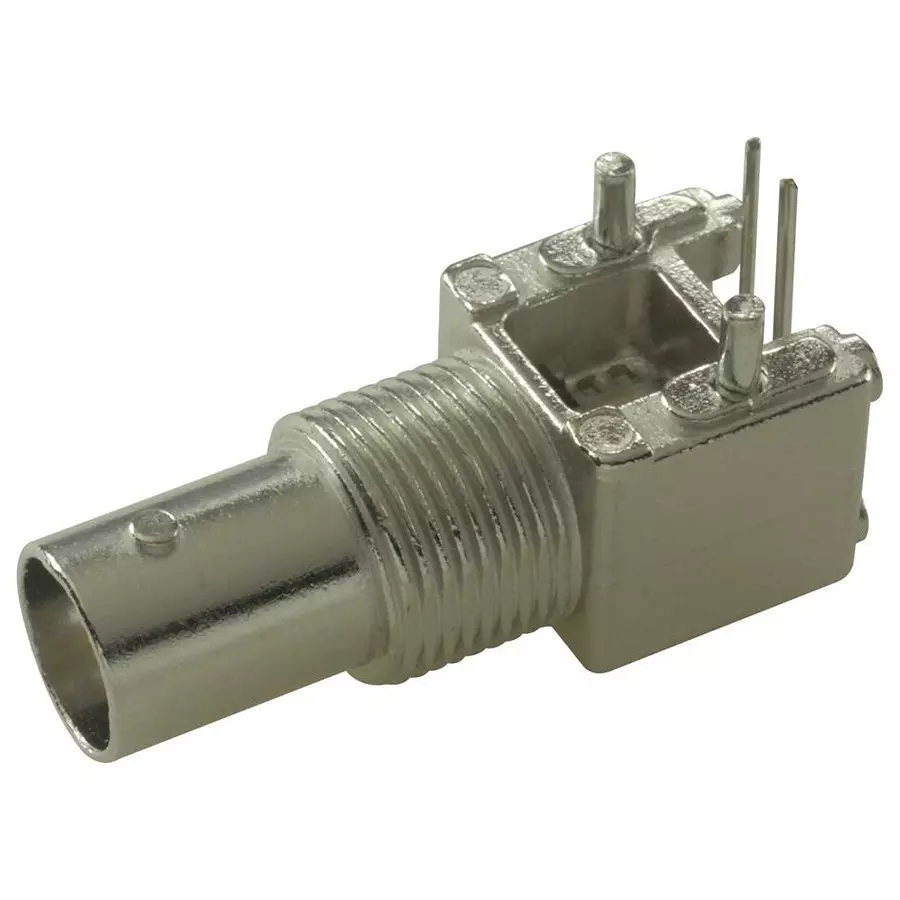 AMPHENOL RF RF Connectors RF/COAXIAL BNC BULKHEAD JACK R/A 50 OHM SOLDER, 031-5637