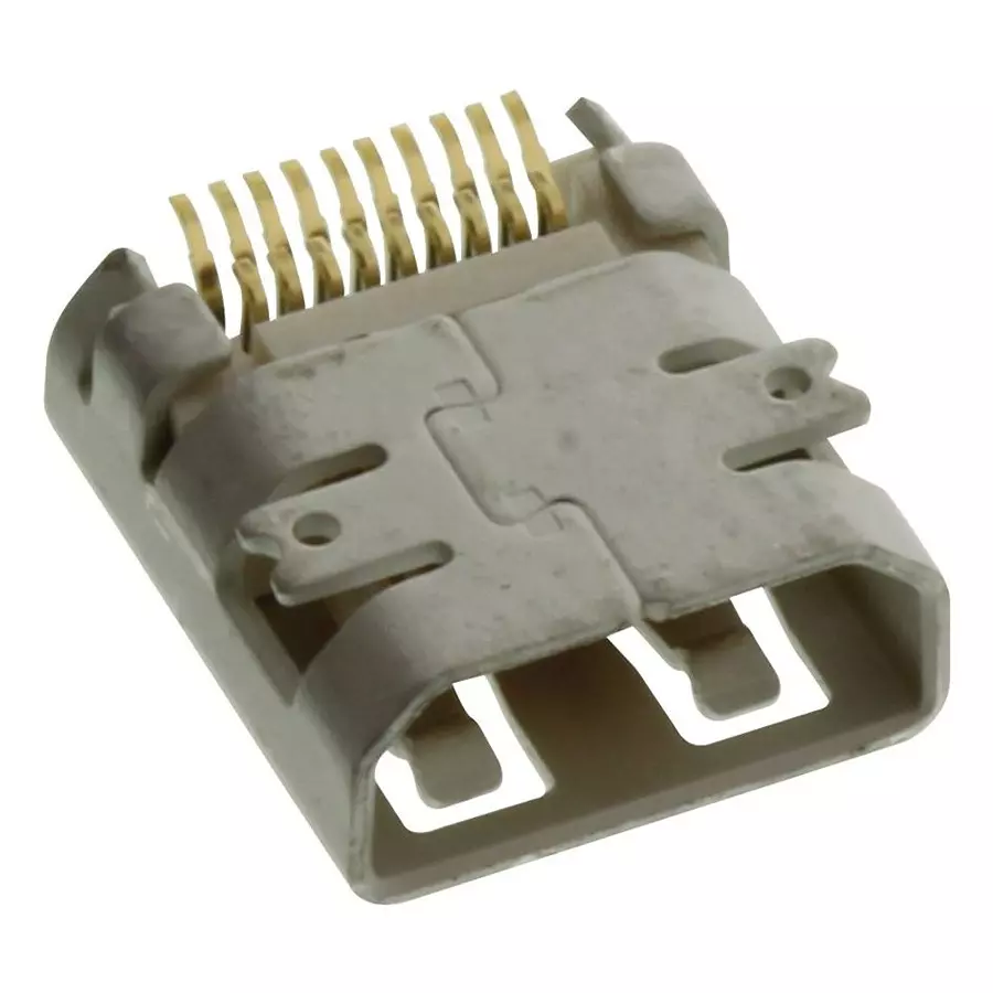 MOLEX HDMI Connectors MICRO HDMI CONN, RCPT, 19POS, R/A, SMT 46765-0001