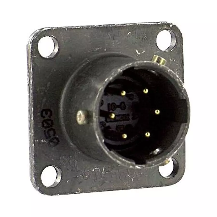 AMPHENOL INDUSTRIAL CIRCULAR CONNECTOR, RCPT, 6POS, BAYONET, PT02A10-6P-025