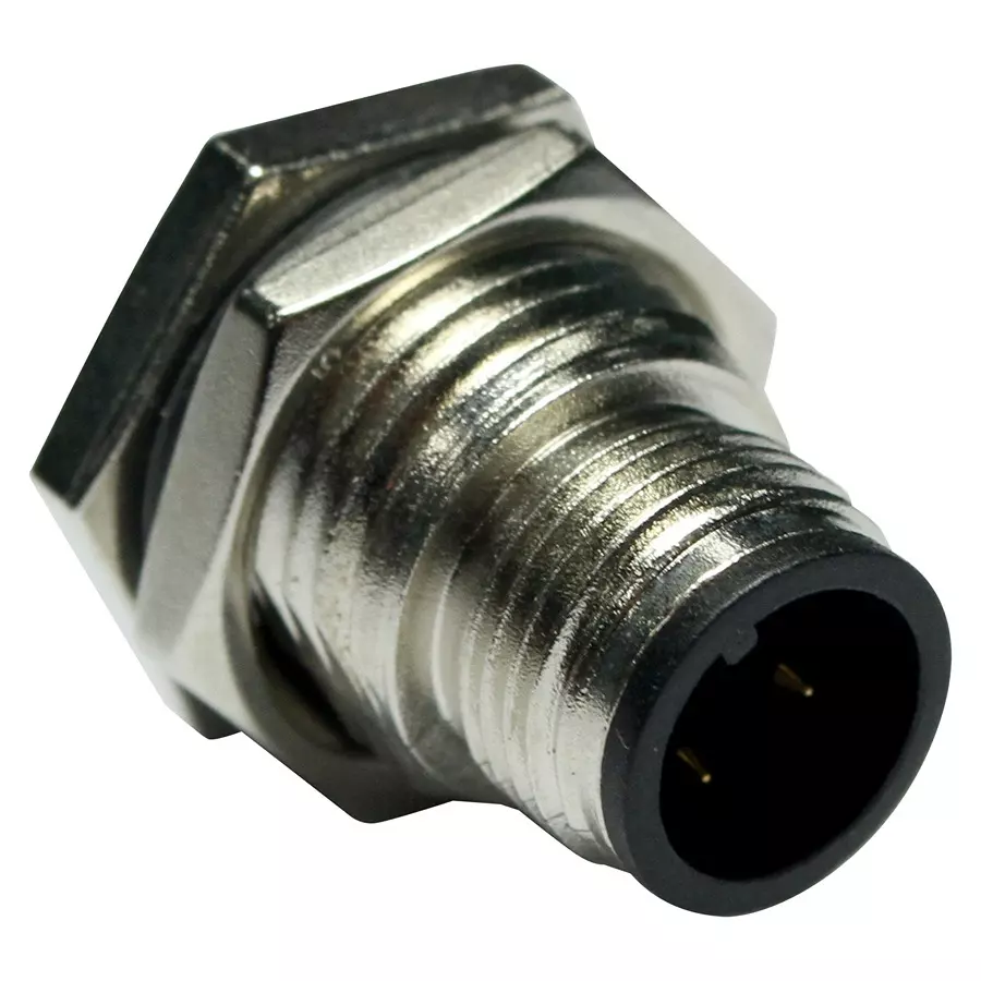 AMPHENOL LTW SENSOR CONNECTOR, M12, PLUG, 4POS, M12A-04PMMS-SF8001