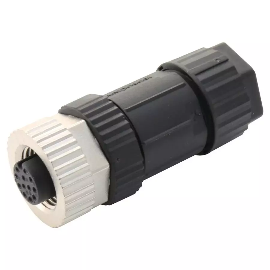 AMPHENOL LTW SENSOR CONNECTOR, M12, RCPT, 12POS, M12A-12BFFA-SL7001