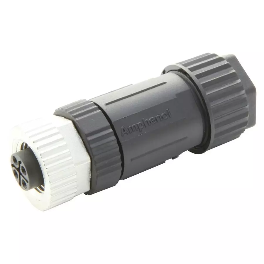 AMPHENOL LTW SENSOR CONNECTOR, M12, RCPT, 4POS, M12S-04BFFB-SL7002