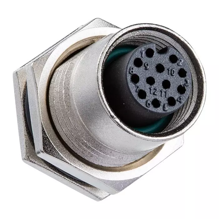 AMPHENOL LTW SENSOR CONN, M12, RCPT, 3POS, PCB, M12A-03PFFP-SF8001.