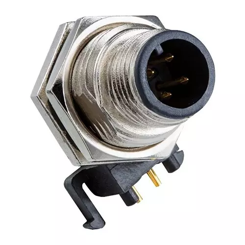 AMPHENOL LTW SENSOR CONN, M12, R/A PLUG, 5POS, PCB, M12A-05PMMR-SF7003.