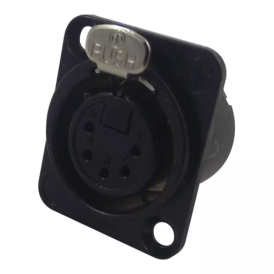NEUTRIK SOCKET, XLR, BLACK, 5POLE, NC5FD-LX-BAG