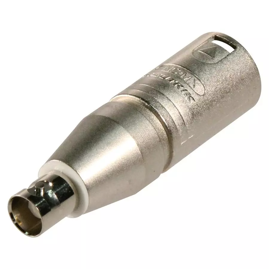 NEUTRIK ADAPTOR, XLR PLUG-BNC SKT, NA2MBNC