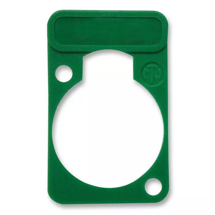NEUTRIK PLATE, D-SHELL, GREEN, DSS-GREEN
