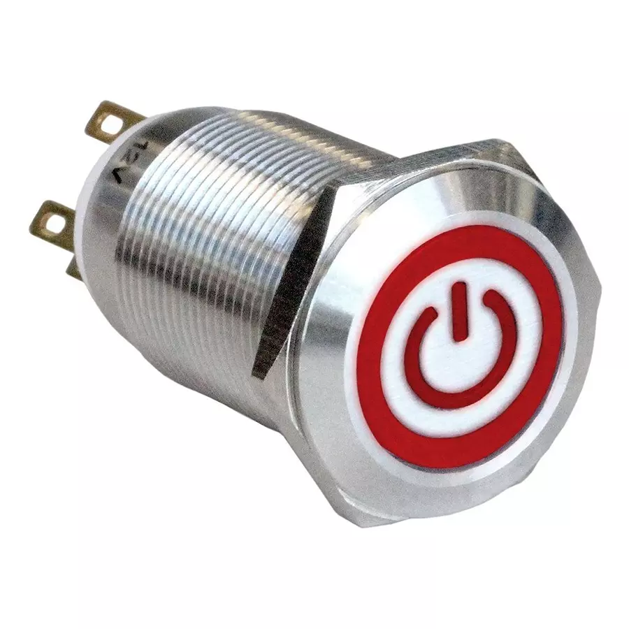 ARCOLECTRIC (BULGIN LIMITED) ANTI VANDAL SW, SPDT, 5A, 24V/125V, RED, MPI005O28LSRD12