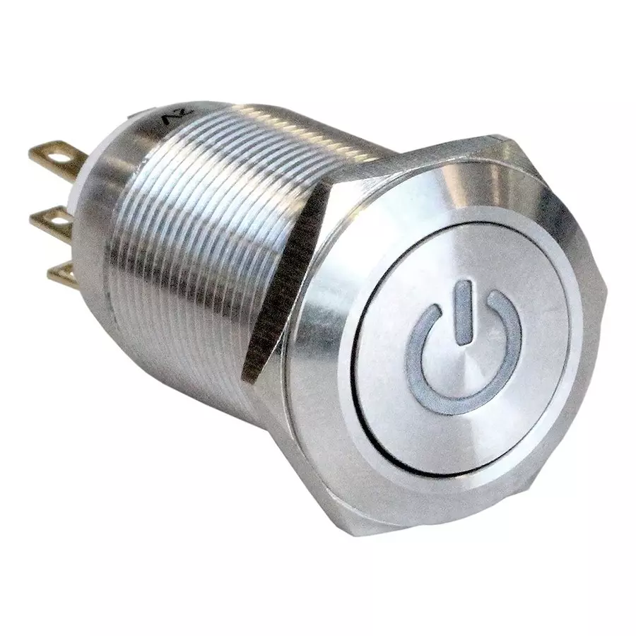 ARCOLECTRIC (BULGIN LIMITED) ANTI VANDAL SW, SPDT, 5A, 24V/125V, WHT, MPI005P28LSWH12