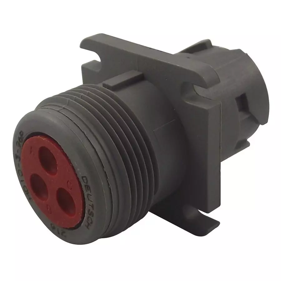 DEUTSCH - TE CONNECTIVITY CIRCULAR CONNECTOR, RCPT, 3-96, FLANGE, HD10-3-96P