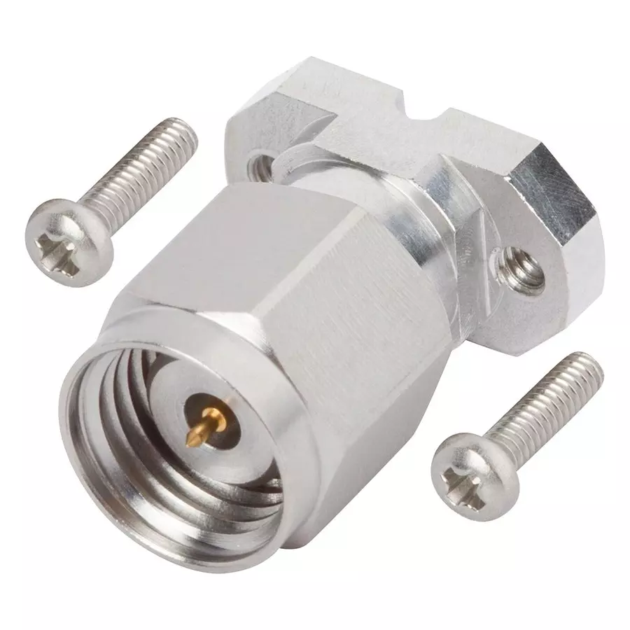 AMPHENOL SV MICROWAVE 1.85MM PLUG CONN, 50 OHM, FLANGE, SCREW, SF3311-60014-1S