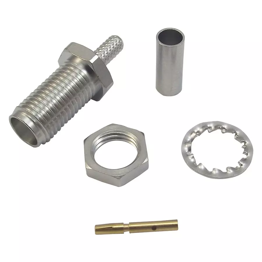 RADIALL RF COAX, SMA, STR BULKHEAD JACK, CABLE, R124312120W