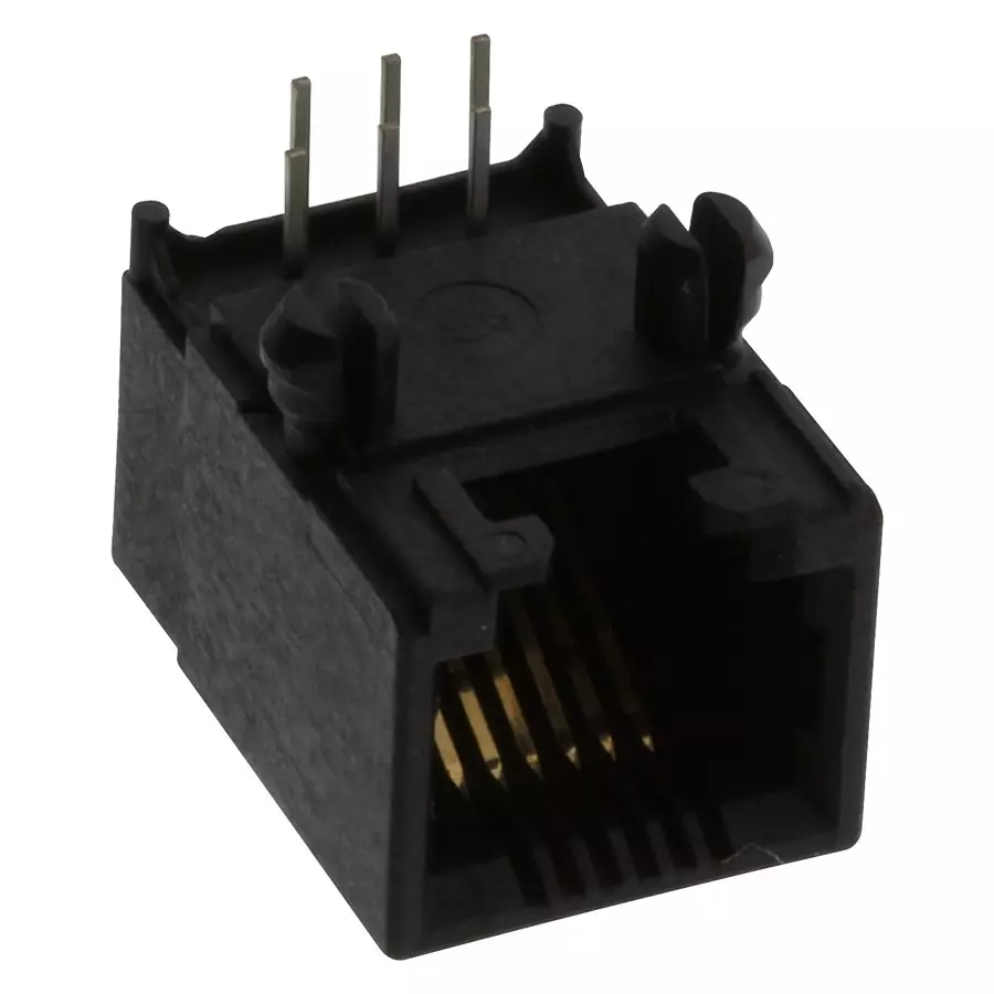 STEWART CONNECTOR CONNECTOR, RJ11, JACK, 6P6C, TH, SS-7066-NF