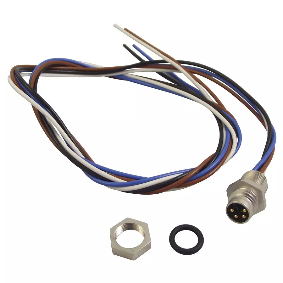 HIRSCHMANN PLUG, PANEL, M8, 4WAY, ELST 4408RVFM805