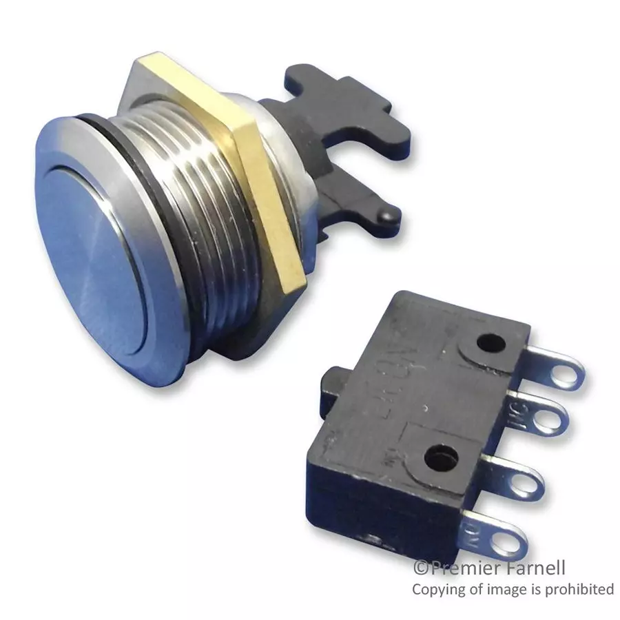 ITW SWITCHES Pushbutton Switch, 15mm, 76-9510/4044