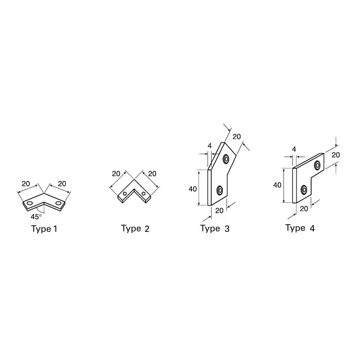 FlexLink M6 90 ° Connector Connecting Component Strut Profile 22 mm 44 mm Groove Size 5.5 mm, XDFW 9