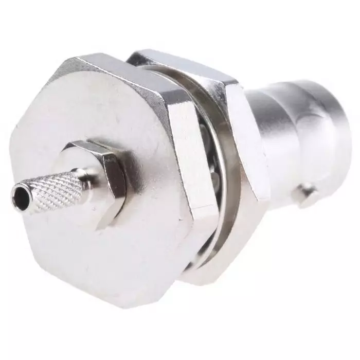 Telegartner Jack Panel Mount BNC Connector 50 Ω Crimp Termination Straight Body, J01001C0028
