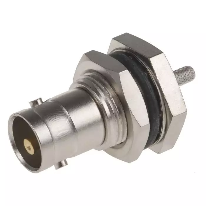 Telegartner Jack Panel Mount BNC Connector 75 Ω Crimp Termination Straight Body, J01003B5032
