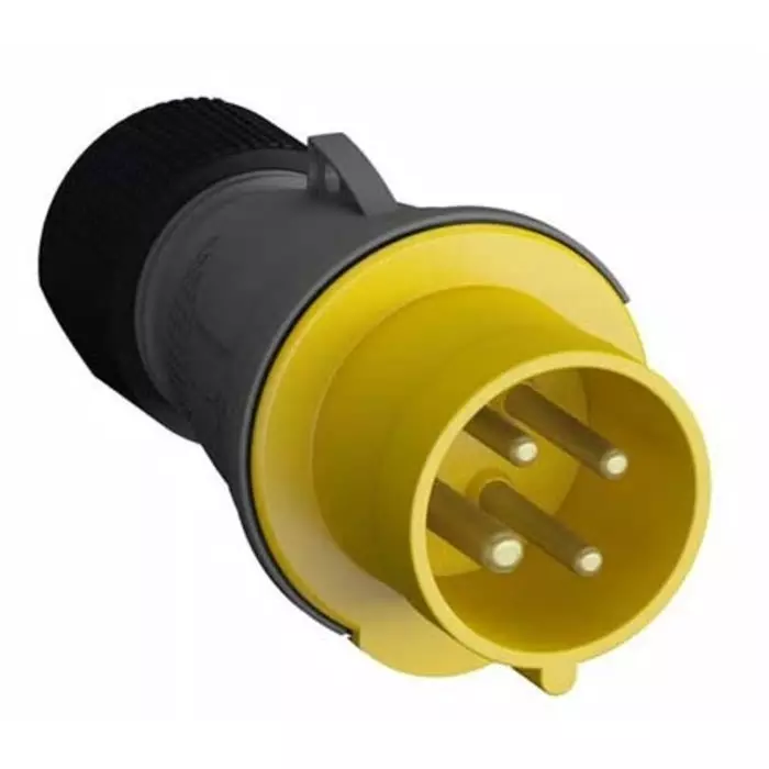Amphenol Industrial Easy Safe IP44 Yellow Cable Mount 3P + E Industrial Power Plug, Rated At 16A, 110 V, 2CMA101954R1000316EP4