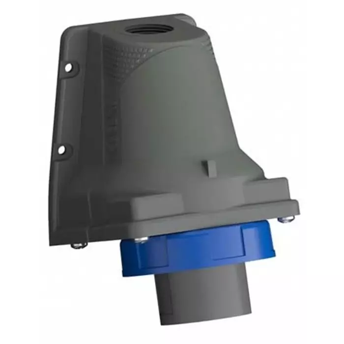 Amphenol Industrial Easy Safe IP67 Blue Wall Mount 2P + E Right Angle Industrial Power Plug, Rated At 32A, 230 V, 2CMA101189R1000232EBS6W