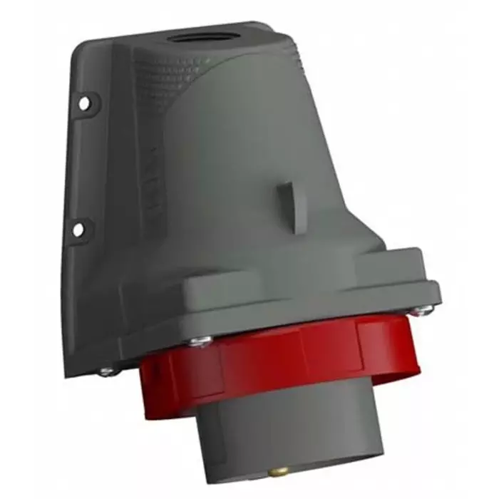 Amphenol Industrial Easy Safe IP67 Red Wall Mount 3P + N + E Right Angle Industrial Power Plug, Rated At 32A, 415 V, 2CMA101206R1000432EBS6W
