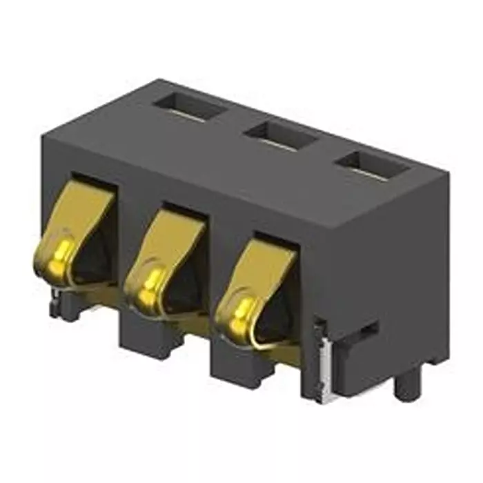 AMPHENOL COMMUNICATIONS SOLUTIONS Battery Connector, R/A, 3Pos, 2.5 mm, Smd, 10176862-3000LF