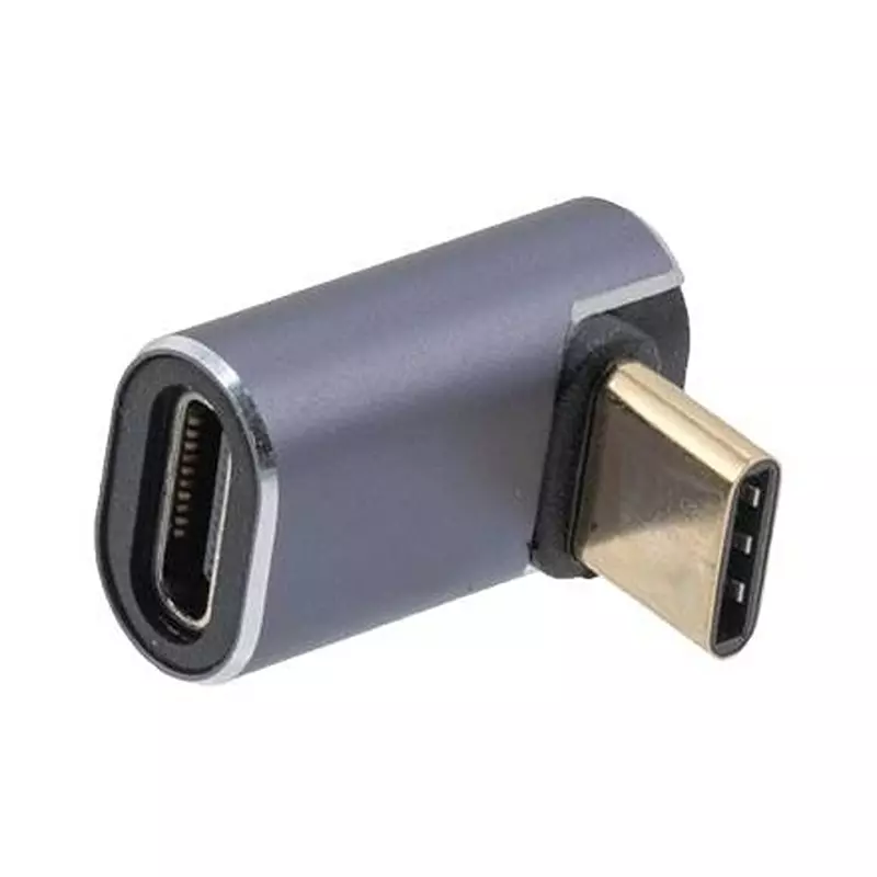 L-COM Usb Adaptor, 4.0 Type C Plug - R/A Rcpt, CAU4C-UDADP-MF.