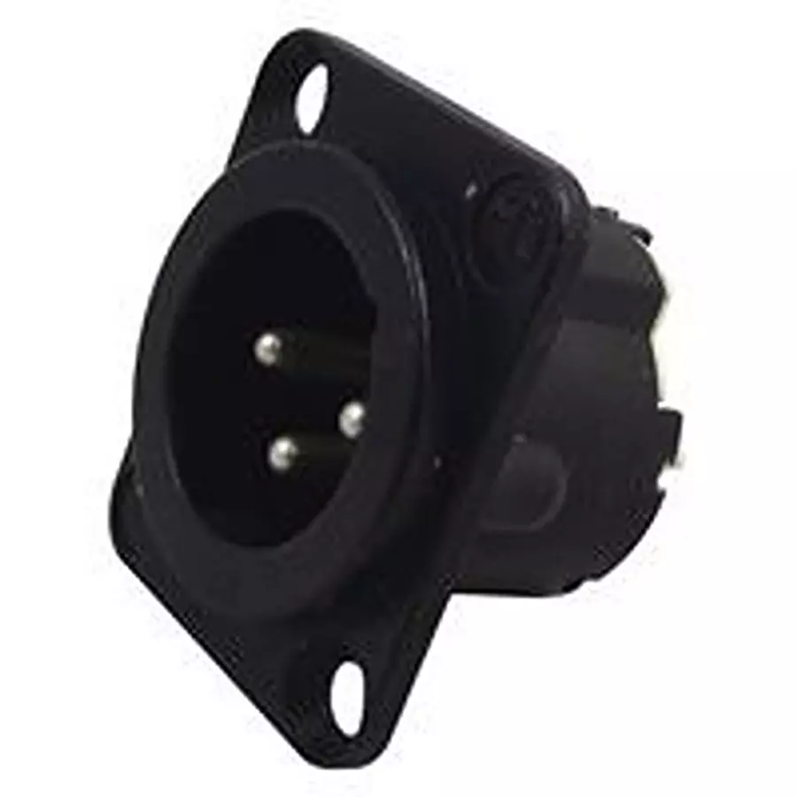NEUTRIK Plug, Xlr, Black, 3Pole, Nc3Md-Lx-Bag