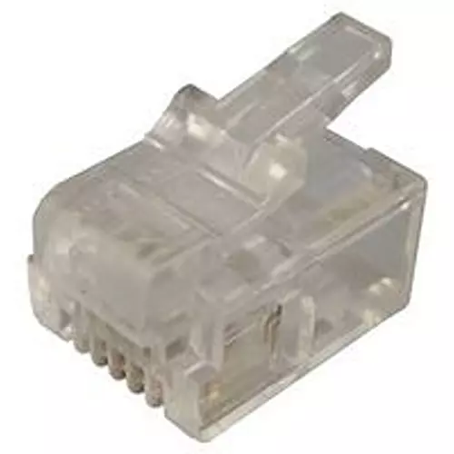 MH CONNECTORS Plug, Rj11, Rounded, 6P4C, Mhrj116P4Cr (Pack of 10)