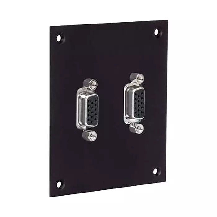 L-COM Patch Pnl, Hd15 Feed Thru Adaptor, 2Port, Usp2Hdb15Fb