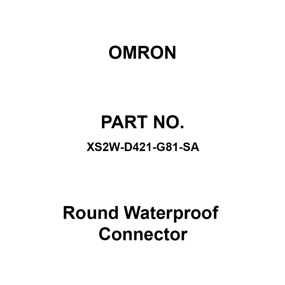 Omron Round Waterproof Connector 5 m Cable Length, XS2W-D421-G81-SA