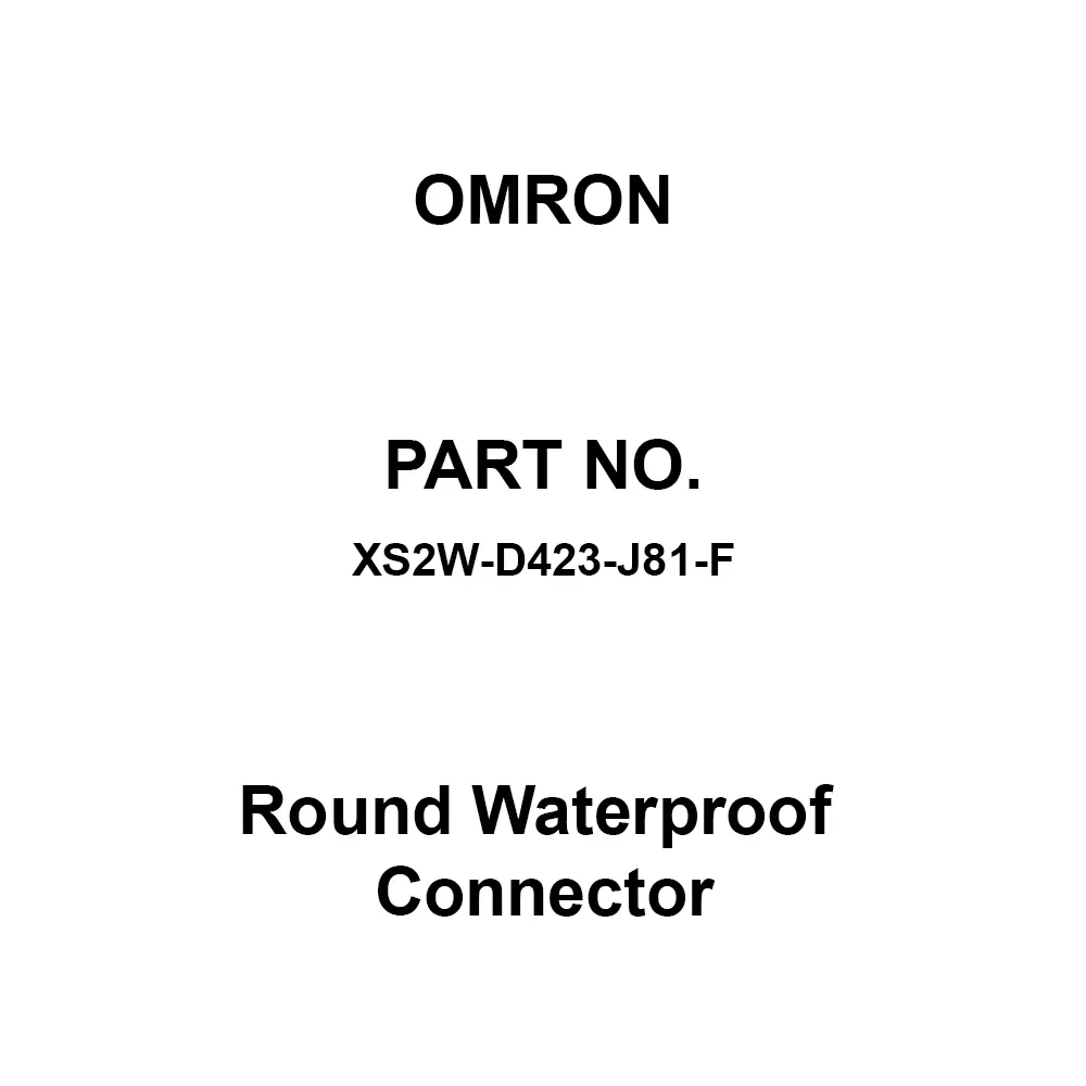 Omron Round Waterproof Connector 10 m Cable Length, XS2W-D423-J81-F