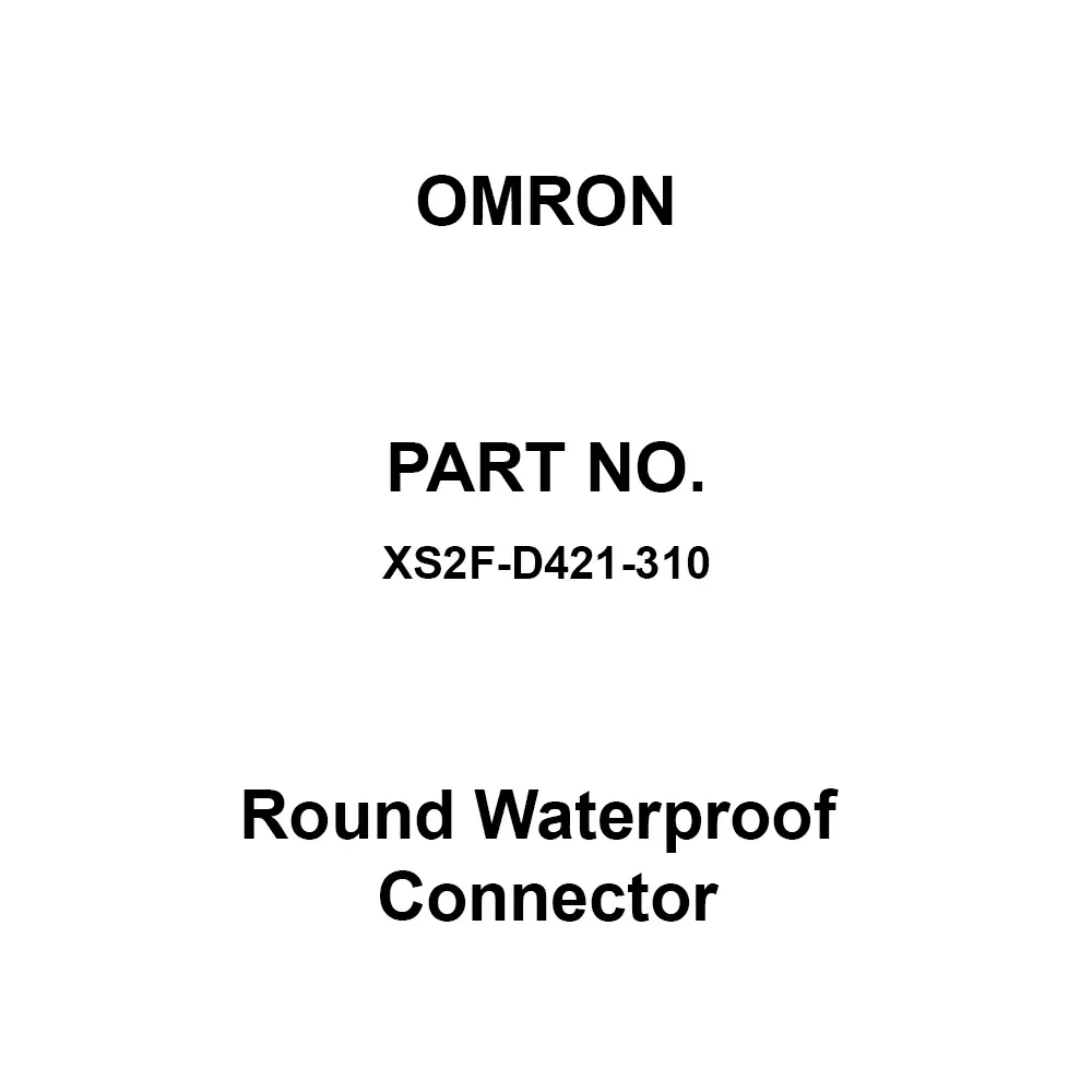 Omron Round Waterproof Connector DC 250 V Rated Voltage, XS2F-D421-310