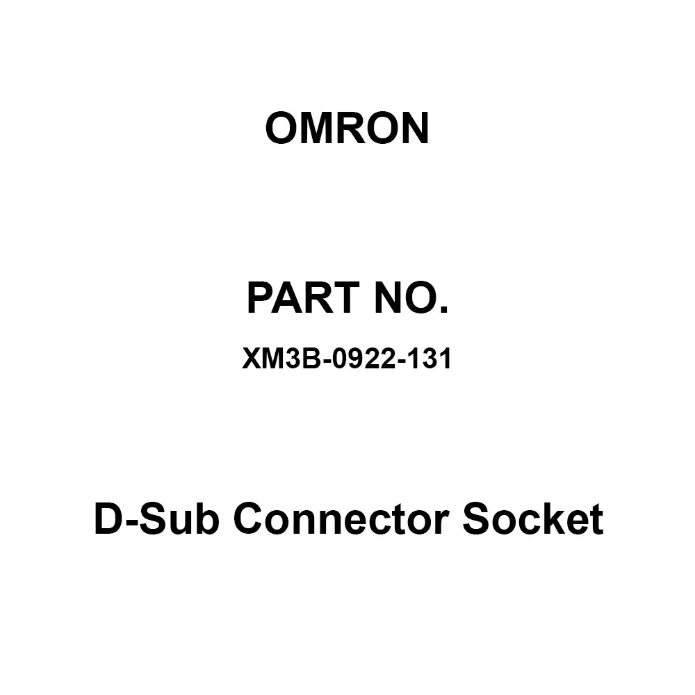 Omron D-Sub Connector Socket 10³ mΩ or More At 500 V DC, XM3B-0922-131