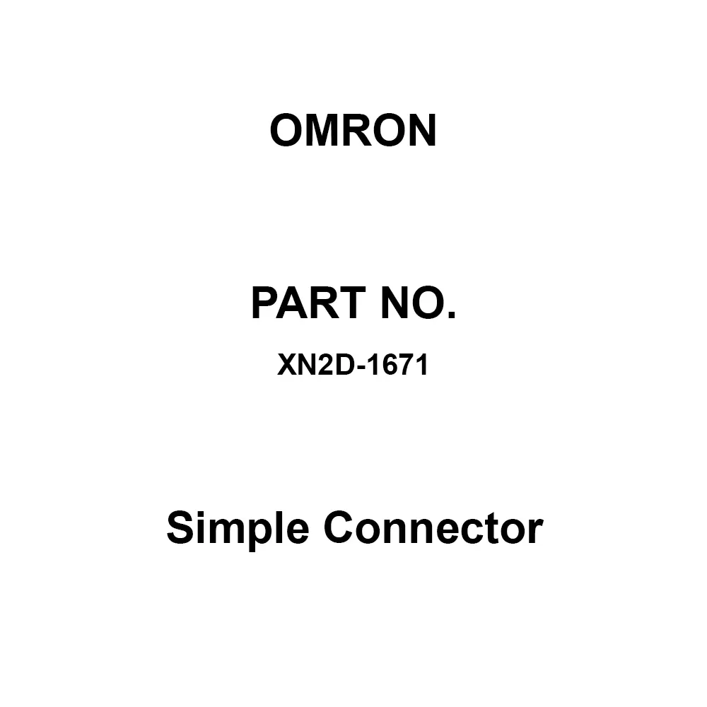 Omron Simple Connector 1000 mΩ or more at 500 V DC, XN2D-1671