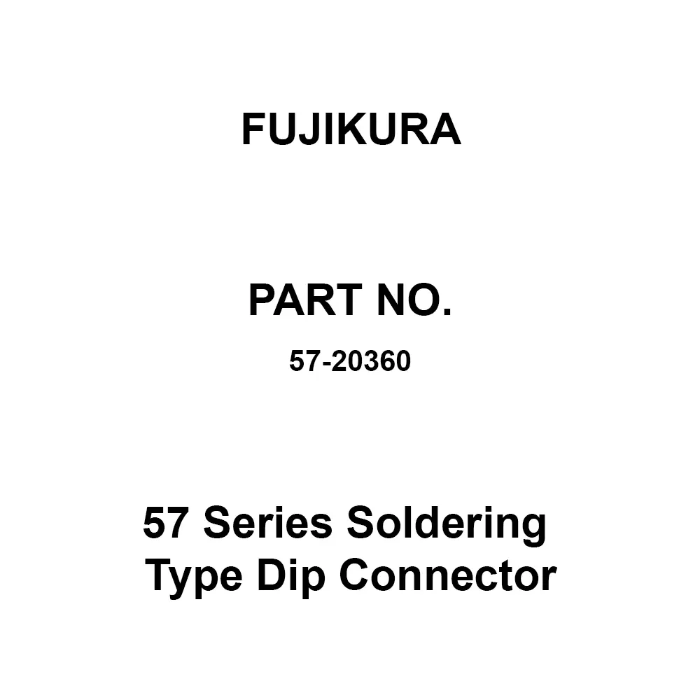 FUJIKURA Soldering Type Dip Connector AC 500(r, m.s, ), 57-20360