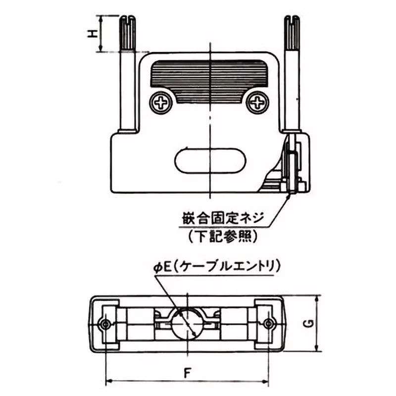 jae-d-sub-connector-plastic-hood-electromagnetic-interference-emi-countermeasure-type-da-c8-j10-f4-1r
