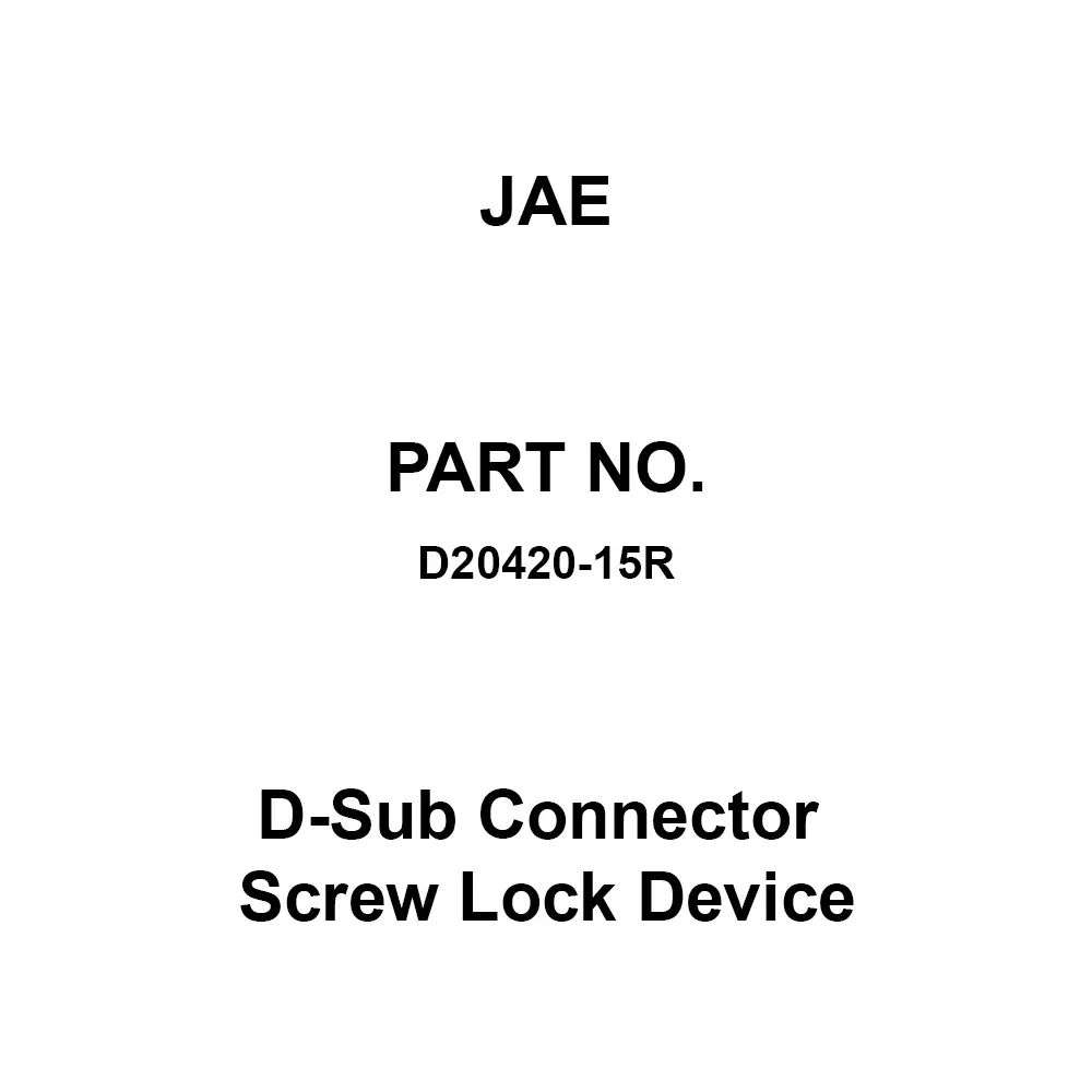 JAE D-Sub Connector Screw Lock Device # 4-40 Type (inch Screw), D20420-15R