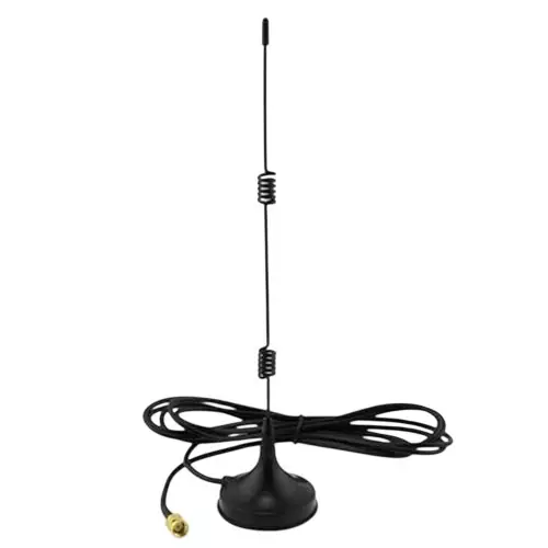 NBR Double Spring Sucker Antenna 7 dBi Gain with Magnetic Stand Base & 3 m RG-174 SMA Male Extension Cable, MA001-9