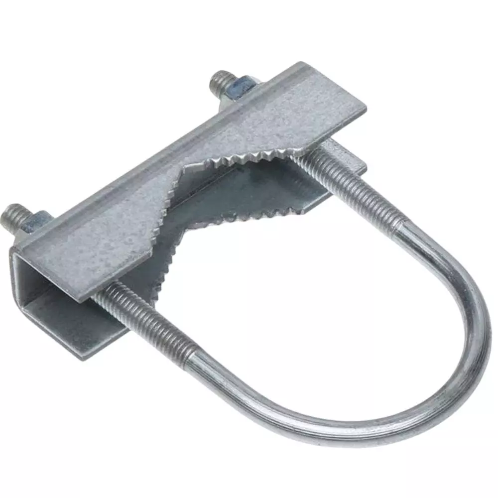 NBR U Clamp Stainless Steel and Cut Clamp Bracket Iron with Nut and Washer Silver, MIC001-10